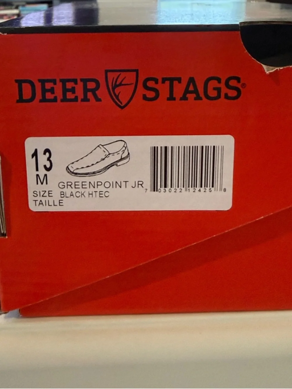 Deer Stags Boys 13M Black Slip-On Dress Shoes